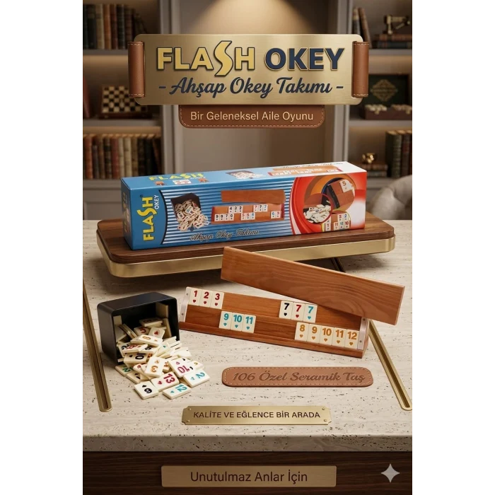 Flash Ağaç Okey Takımı