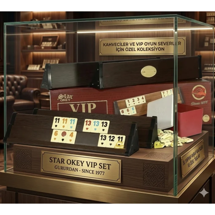 Star Vip Ahşap Okey Takımı