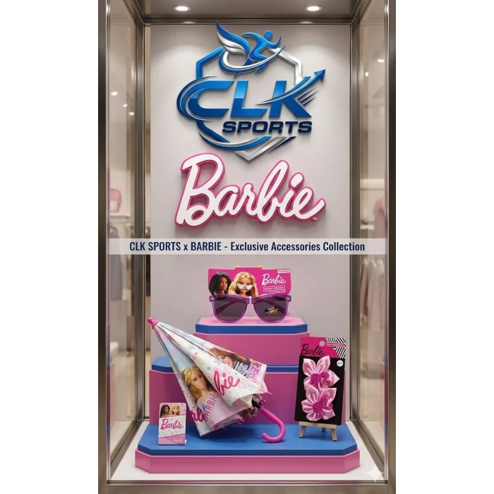 Barbie Lisanslı Çocuk Şemsiyesi + Lisanslı Gözlük - Barbie Lisanslı Toka Hediye