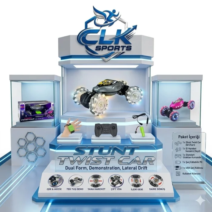 Vardem Bilekten Kontrol Şarjlı 2.4G Stunt Araba - Uzaktan Kumandalı Full Fonksiyon
