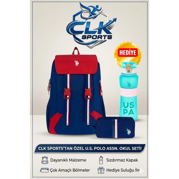 U.S. Polo Assn. Okul Sırt Çantası , U.S. Polo Assn. Kalem Kutusu , U.S. Polo Assn. Suluk&Matara