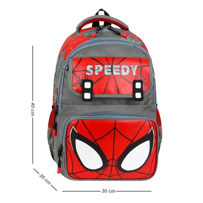 School Bag Spider Man Okul Çantası Tablet Bölmeli , Beslenme Çantası , Kalemlik Set