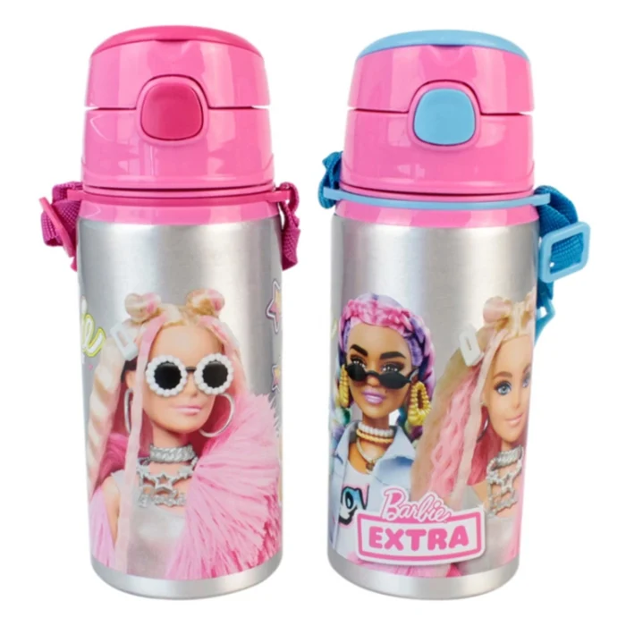 Barbie Büyük Kalem Çantası , Barbie Alüminyum Suluk & Matara 500 ML