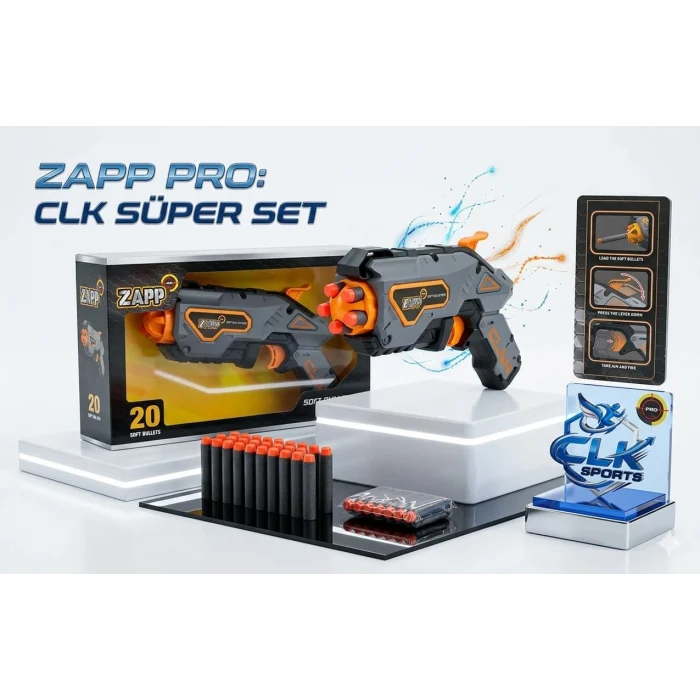 Zapp Toys 20 Mermili Sünger Dart Atan Silah 28 cm