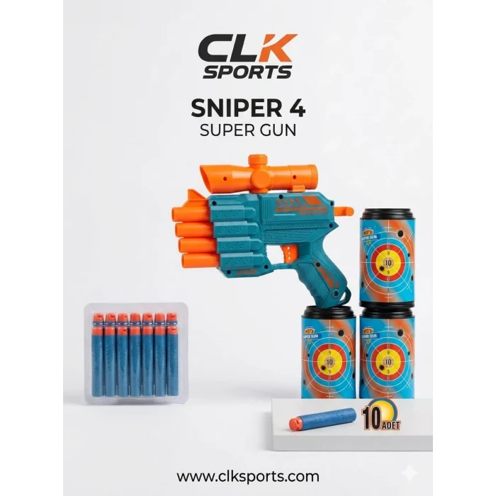 Prestij Hedefli 4 Ağızlı Dart Atıcı Silah