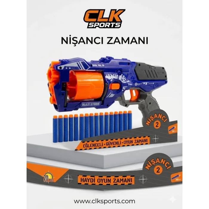 Prestij Yumuşak Dart Atan Tabanca 20 Dart