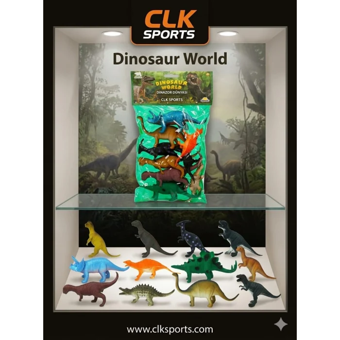 Dinozorların Dünyası Poşetli 9lu Hayvan Oyun Seti