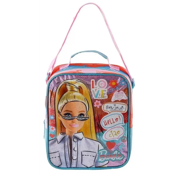 Barbie Lisanslı Okul Çantası - Beslenme Çantası - Kalem Kutusu Set - Suluk&Matara Hediye