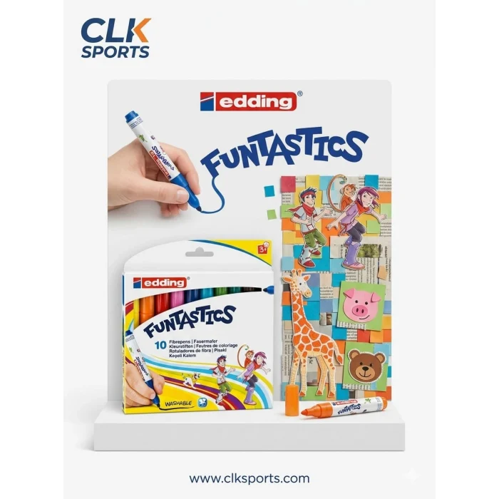 Edding 14 Funtastics Çocuk Kalın Keçeli Kalem 10lu