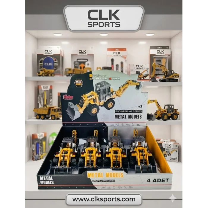 Kazıcı Yükleyici - Sürtmeli Metal İnşaat Aracı 1:55