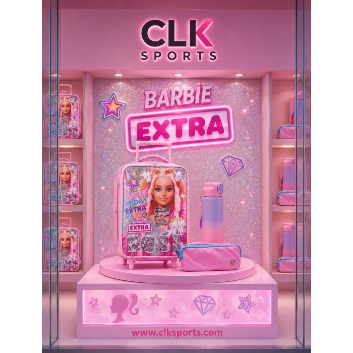 Barbie Çekçekli Anaokulu Çantası , Kalem Kutusu , Lisanslı Çelik Matara