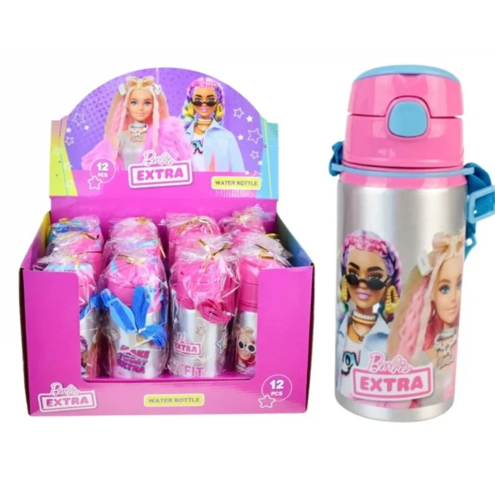 Barbie Çekçekli Anaokulu Çantası , Kalem Kutusu , Lisanslı Çelik Matara