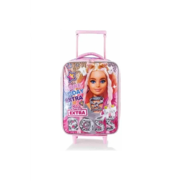 Barbie Çekçekli Anaokulu Çantası , Kalem Kutusu , Lisanslı Çelik Matara