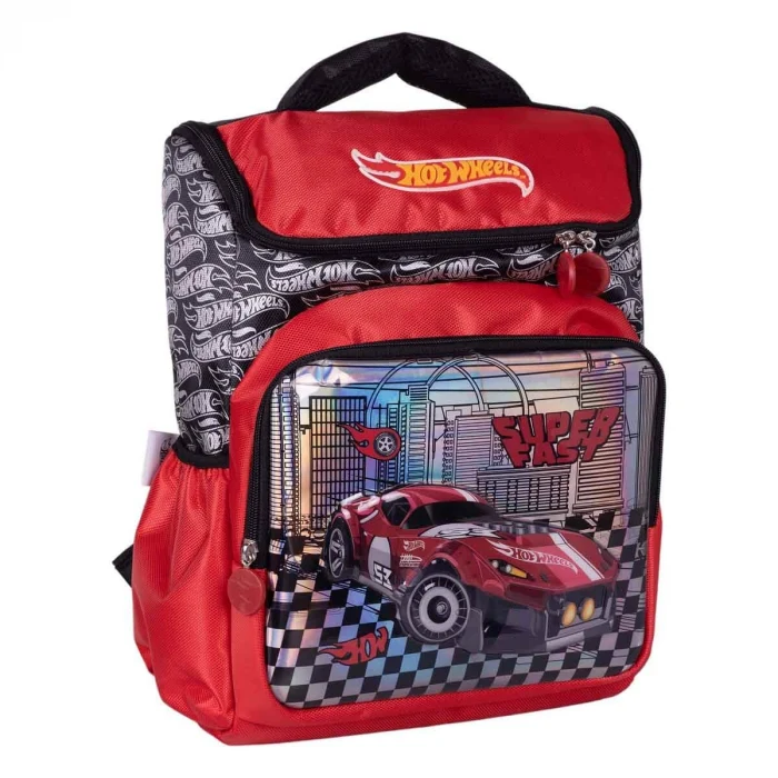 Hot Wheels Araba Desenli Okul Çantası , Beslenme Çantası , Kalem Çantası , Suluk Matara