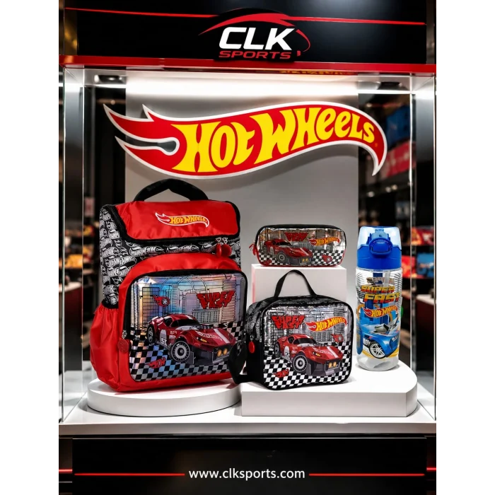 Hot Wheels Araba Desenli Okul Çantası , Beslenme Çantası , Kalem Çantası , Suluk Matara
