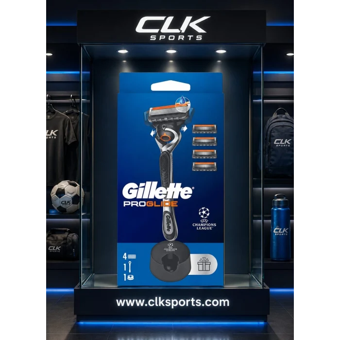 Gillette Proglide Tıraş Makinesi ve Yedek Bıçağı 4lü + Tıraş Bıçağı Standı