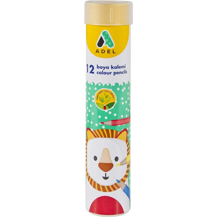 Adel Metal Tüp Boya Kalemi 12 Renk, Tam Boy