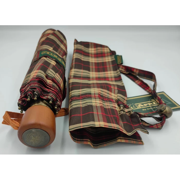 April Manuel Special Kumaş Ekose Bayan Şemsiye - 10 Telli