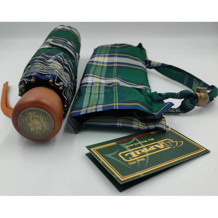 April Manuel Special Kumaş Ekose Bayan Şemsiye - 10 Telli