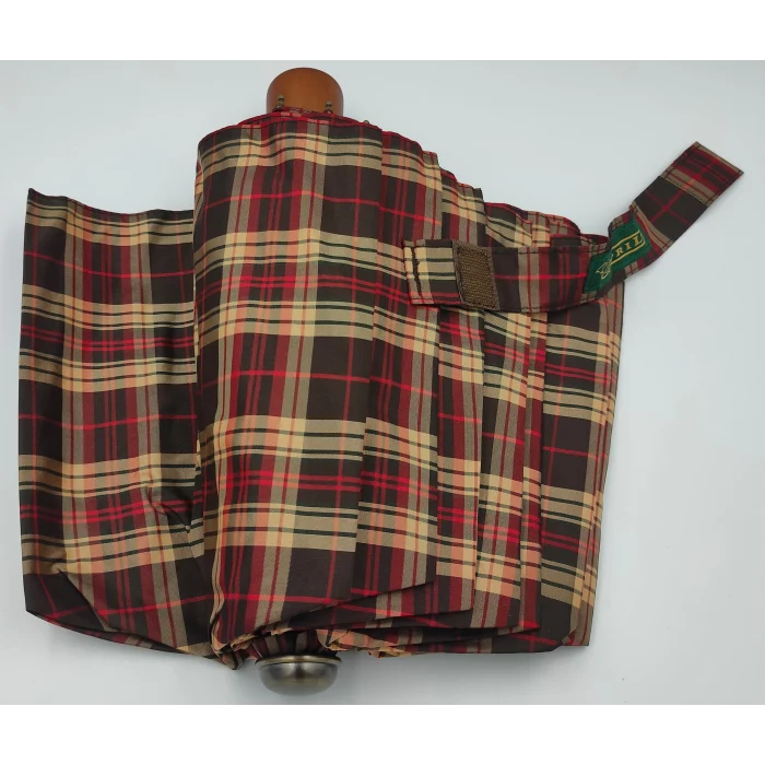 April Manuel Special Kumaş Ekose Bayan Şemsiye - 10 Telli