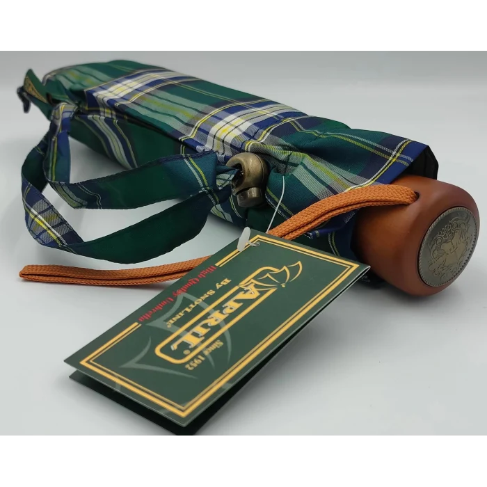 April Manuel Special Kumaş Ekose Bayan Şemsiye - 10 Telli