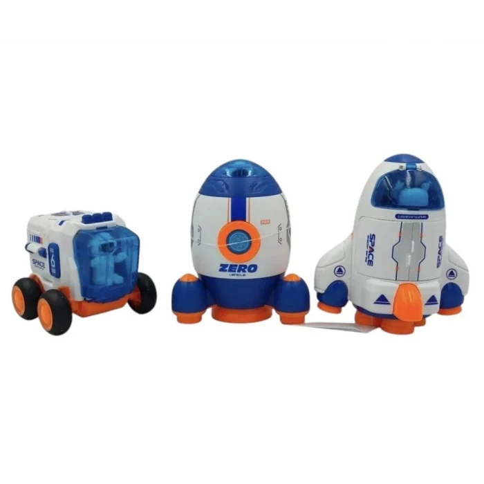 Astronot Figürlü 3lü Uzay Aracı Set