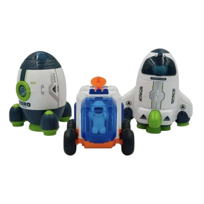 Astronot Figürlü 3lü Uzay Aracı Set