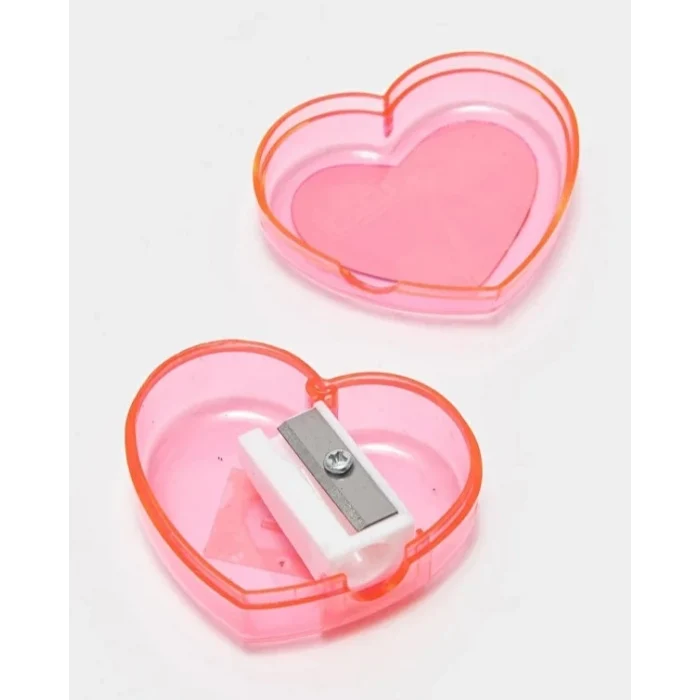 Barbie Baskılı Kalp Desenli Kız Çocuk Kalemtraş