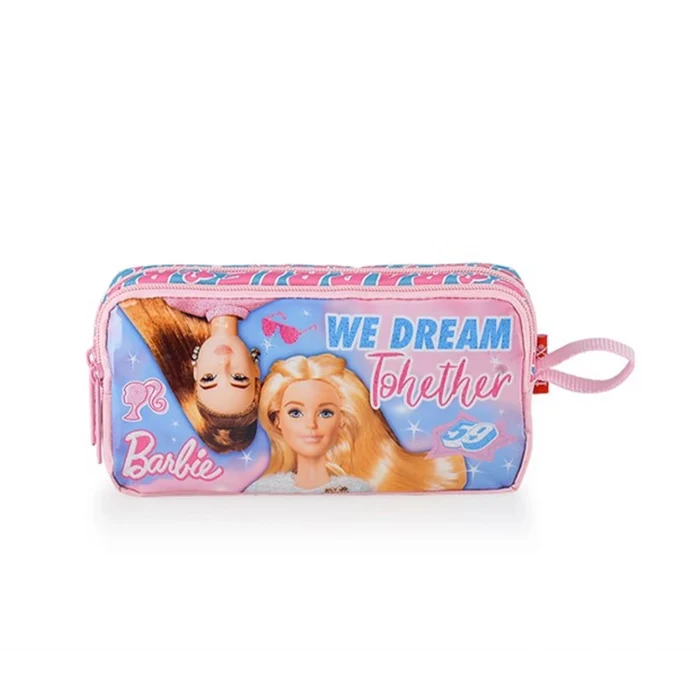 Barbie Çekçekli Anaokulu Çantası , Barbie Kalem Çantası - Barbie Suluk Matara Hediye