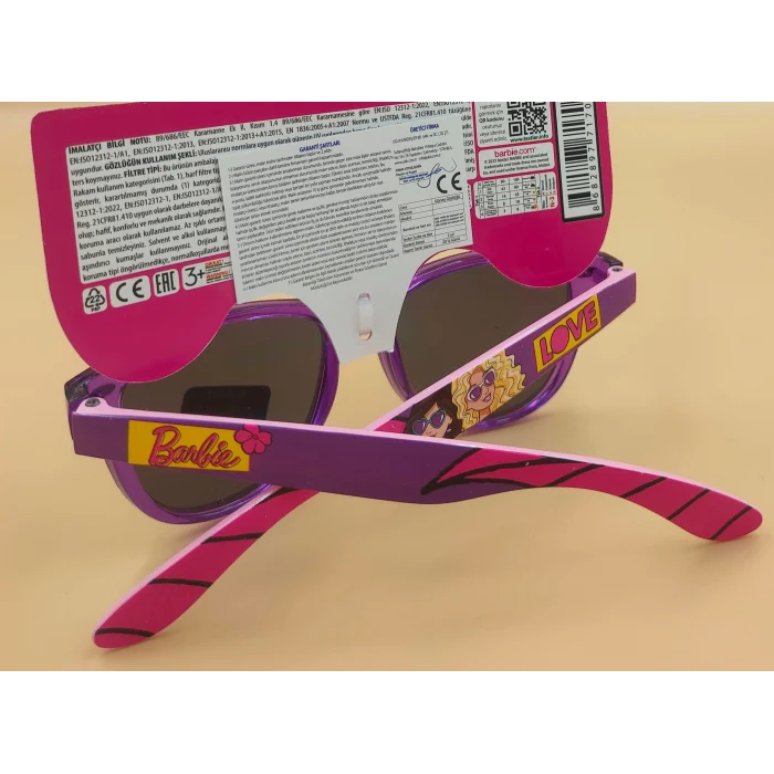 Barbie Lisanslı Çocuk Şemsiyesi + Lisanslı Gözlük - Barbie Lisanslı Toka Hediye