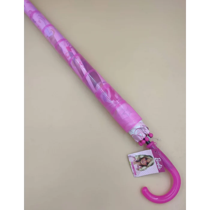 Barbie Lisanslı Çocuk Şemsiyesi + Lisanslı Gözlük - Barbie Lisanslı Toka Hediye