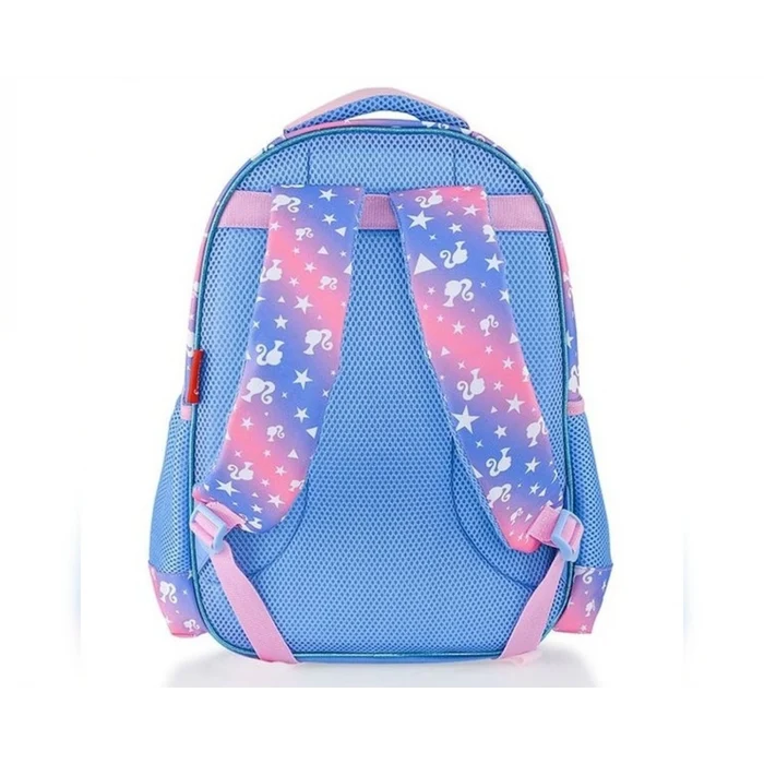 Barbie Lisanslı Okul Çantası - Beslenme Çantası - Çift Gözlü Kalem Kutusu , Suluk&Matara Hediye