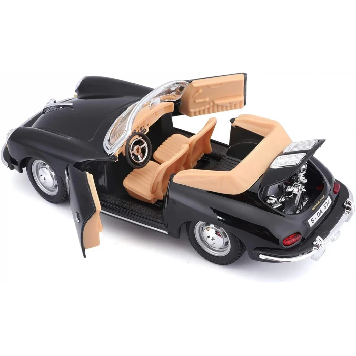 Porsche 356B Cabriolet 1961 Model Bbrago 1:24 - Siyah