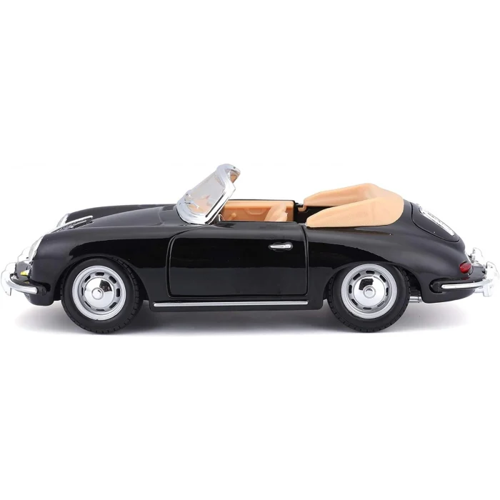 Porsche 356B Cabriolet 1961 Model Bbrago 1:24 - Siyah