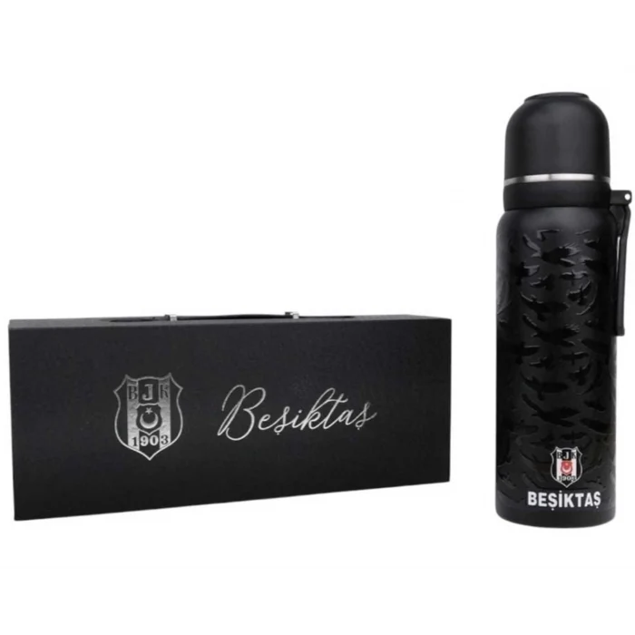 Beşiktaş Lisanslı Okul Çantası , Kalem Çantası - Özel Kutusunda Termos Matara Hediyeli Premium Set