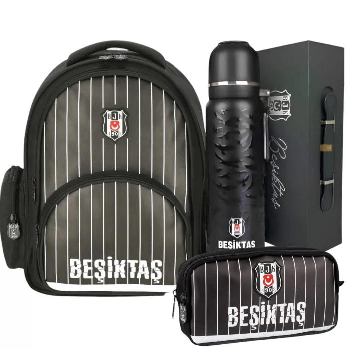 Beşiktaş Okul Sırt Çantası , Beşiktaş Lisanslı Kutulu Termos Matara Premium Set