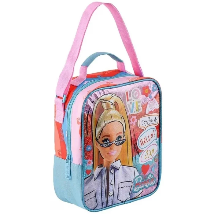 Barbie Lisanslı Okul Çantası - Beslenme Çantası - Kalem Kutusu Set - Suluk&Matara Hediye