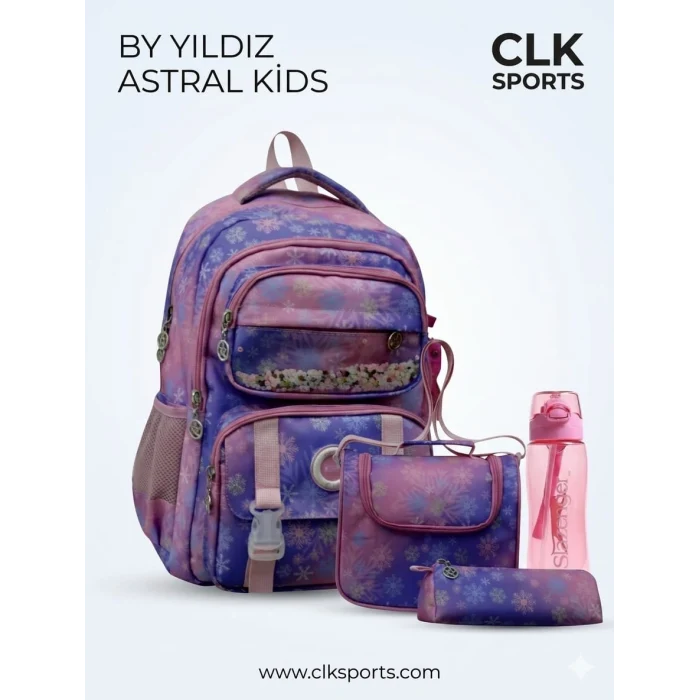 By Yıldız Astral Kids Gökkuşağı Okul Çantası , Beslenme Çantası , Kalemlik , Suluk&Matara Seti
