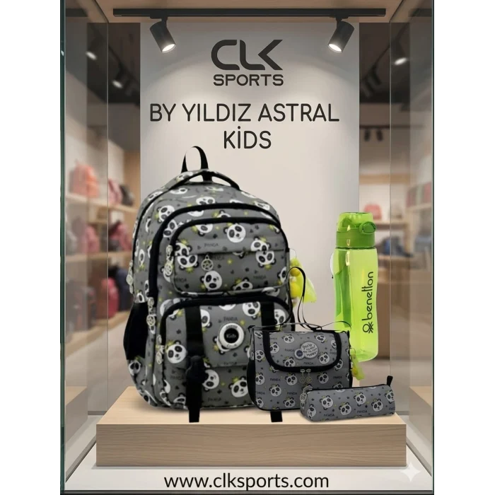 By Yıldız Astral Panda Okul Çantası , Beslenme Çantası , Kalemlik , Suluk&Matara Set