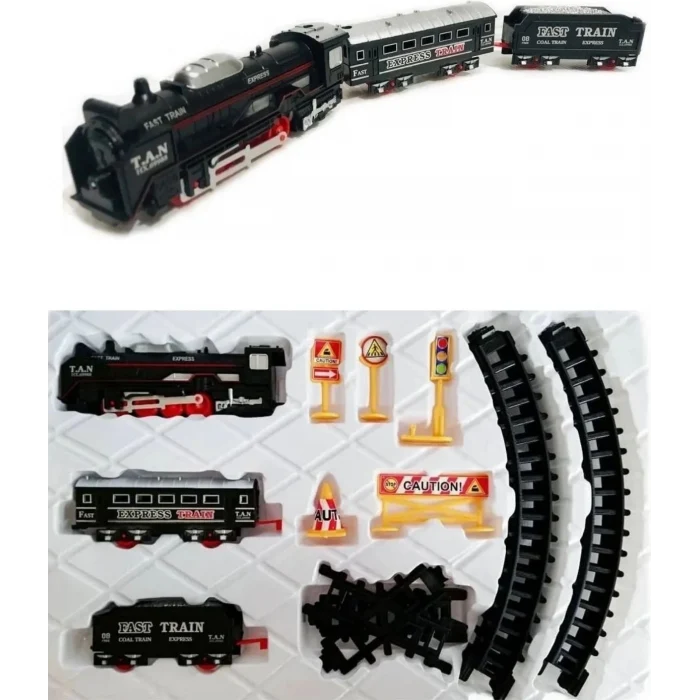 CTOYS 23 Parça Sesli ve Işıklı Klasik Seti 91 cm Yük Treni