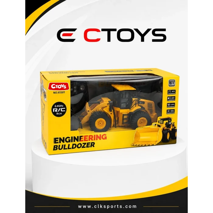 CTOYS RC 2.4G Uzaktan Kumandalı Buldozer Ekskavatör (Damperli Kamyona Yükleme Yapabilir)