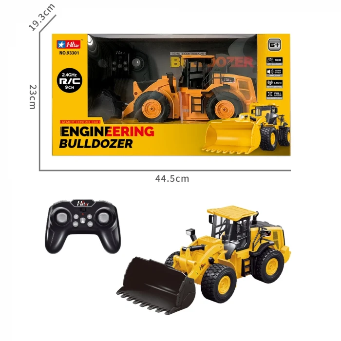 CTOYS RC 2.4G 9CH uzaktan Kumandalı Buldozer Ekskavatör