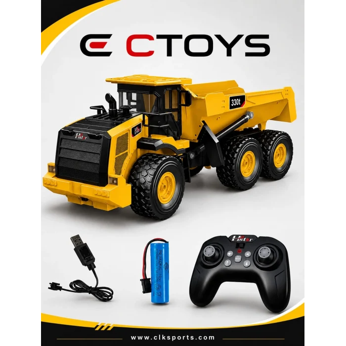 CTOYS RC Uzaktan Kumandalı Damperli Kamyon, 1:16 Ölçekli