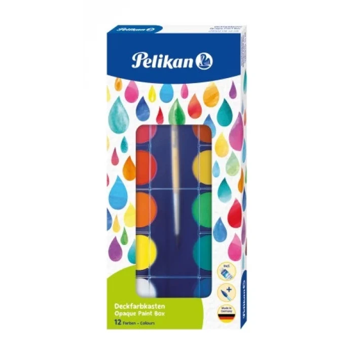 Pelikan 12 Renk Suluboya (12+1 Tüp İnci Beyazı 23 mm)