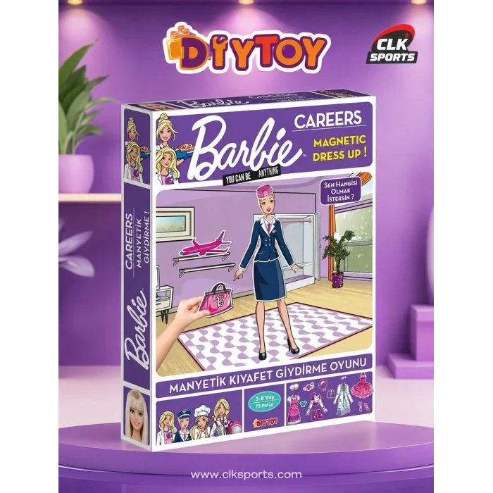 DıyToy Barbie Magnet Kariyer Kıyafetleri Giydirme