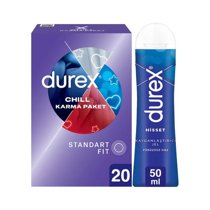 Durex Chill Karma Paket Prezervatif 20’li + Play Kayganlaştırıcı Jel Hisset 50 ML