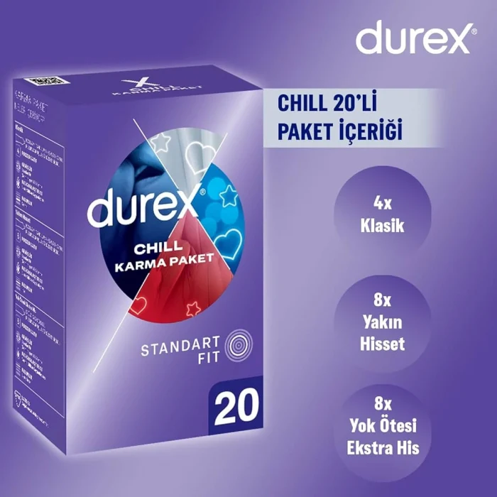 Durex Chill Karma Prezervatif Ekonomik Paket 20li