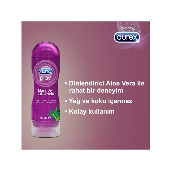 Durex Maraton Geciktiricili 20’li ve Intense Uyarıcı 20’li Prezervatif + Aloe Vera Masaj Jeli 200ml