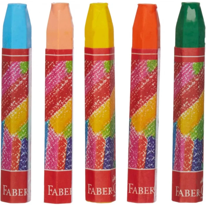 Faber Castell Altıgen 12 Renk Pastel Boya - Plastik Kutu