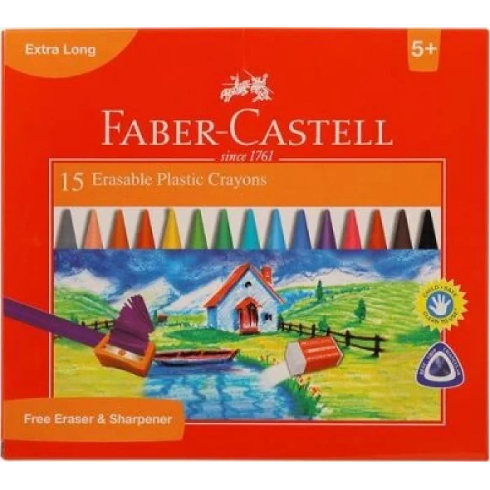 Faber-Castell Silinebilir 15 Renk Mum Boya